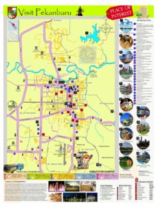 Peta tempat wisata di Kota Pekanbaru Riau